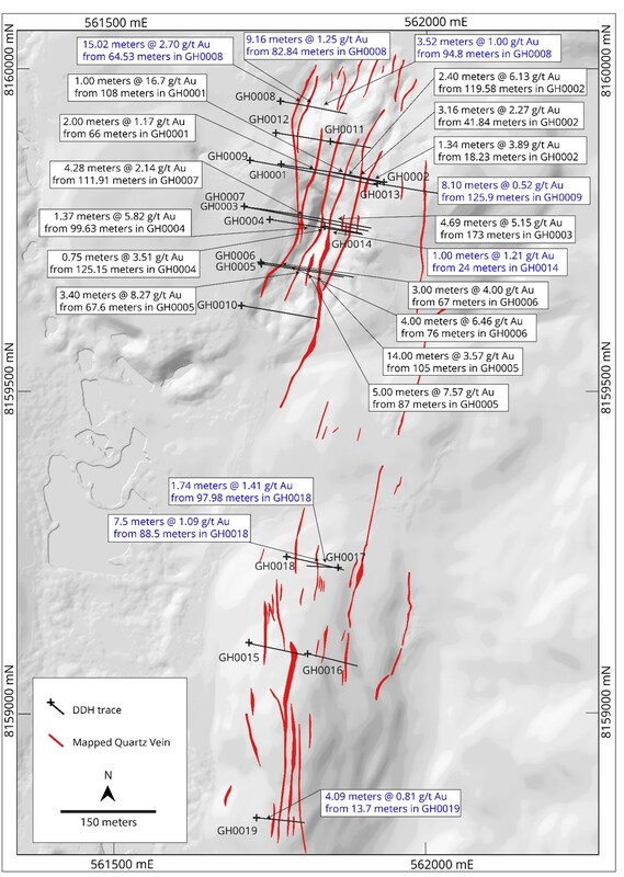 Figure 1: Plan View of Drill Holes (CNW Group/Mantaro Precious Metals Corp.)